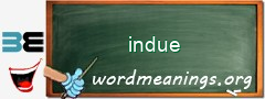 WordMeaning blackboard for indue